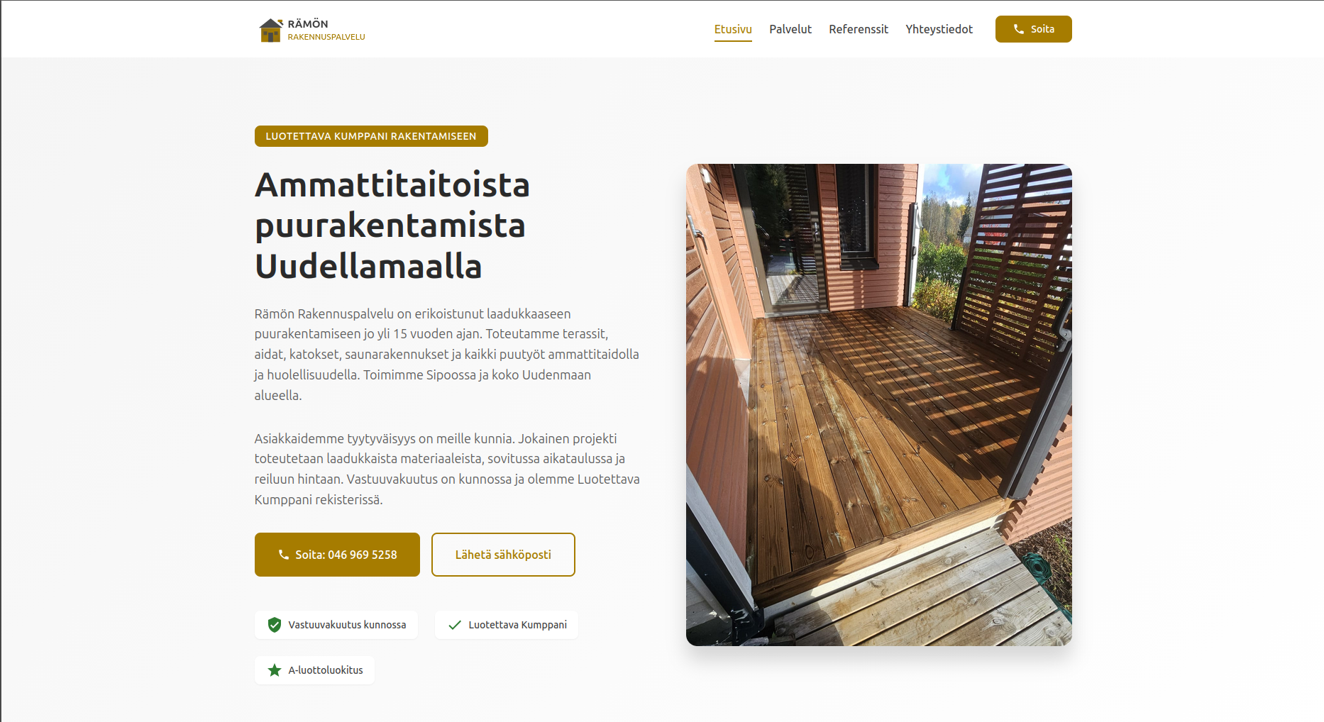 Ramonrakennuspalvelu.fi screenshot